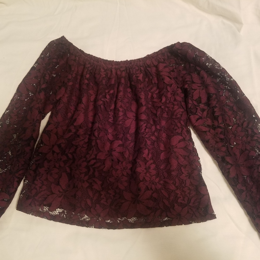 Hollister burgundy lace